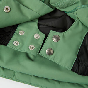 Green Kids Padded Waterproof Coat from the Polarn O. Pyret kidswear collection. Made using ethically sourced materials.