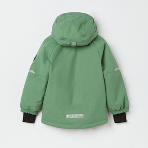 Green Kids Padded Waterproof Coat from the Polarn O. Pyret kidswear collection. Made using ethically sourced materials.