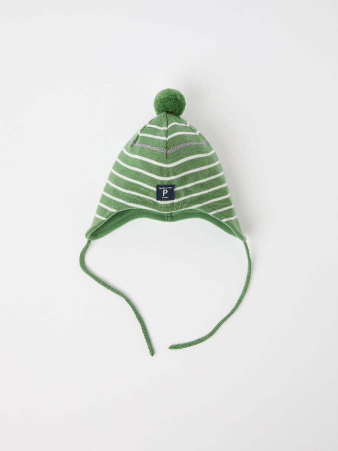 Green Merino Wool Kids Bobble Hat from the Polarn O. Pyret kidswear collection. Quality kids clothing made to last.