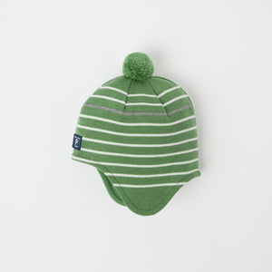 Green Merino Wool Kids Bobble Hat from the Polarn O. Pyret kidswear collection. Quality kids clothing made to last.