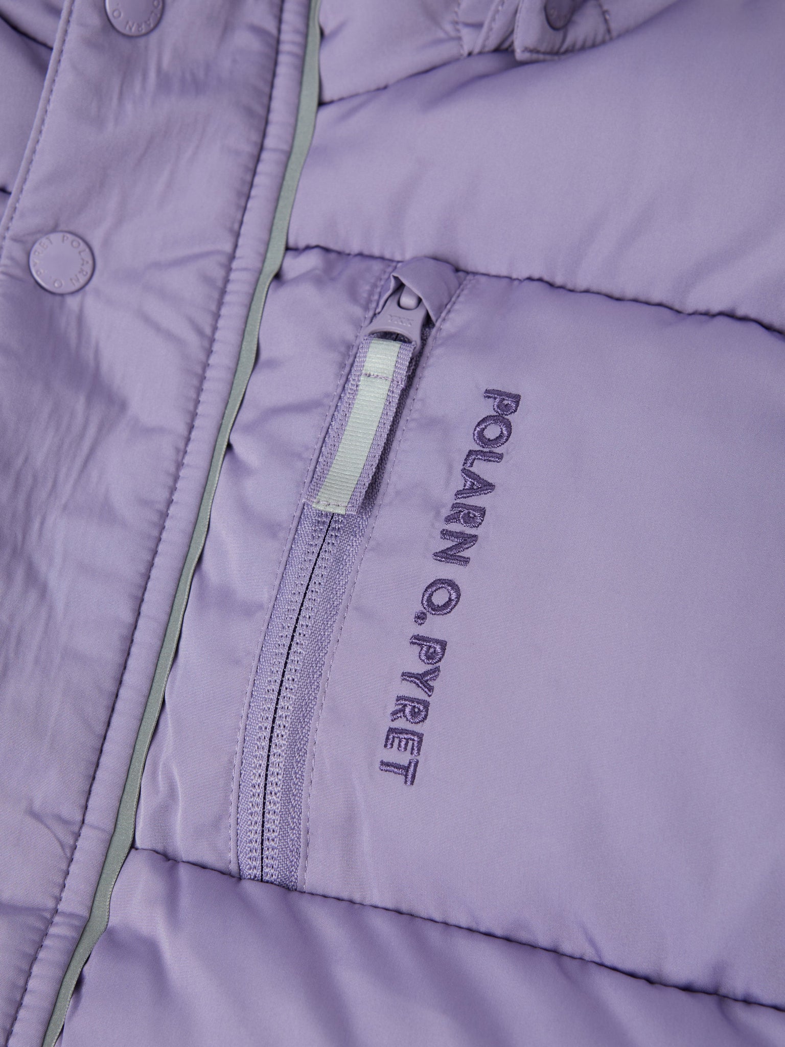 Purple Padded Water Resistant Kids Coat from the Polarn O. Pyret kidswear collection. Quality kids clothing made to last.