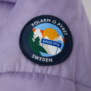 Purple Padded Water Resistant Kids Coat from the Polarn O. Pyret kidswear collection. Quality kids clothing made to last.