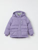 Purple Padded Water Resistant Kids Coat from the Polarn O. Pyret kidswear collection. Quality kids clothing made to last.