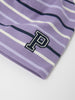 Purple Striped Kids Beanie Hat from the Polarn O. Pyret kidswear collection. Ethically produced kids outerwear.