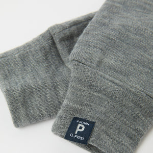 Grey Kids Wool Mitten Liner from the Polarn O. Pyret kidswear collection. Made using ethically sourced materials.