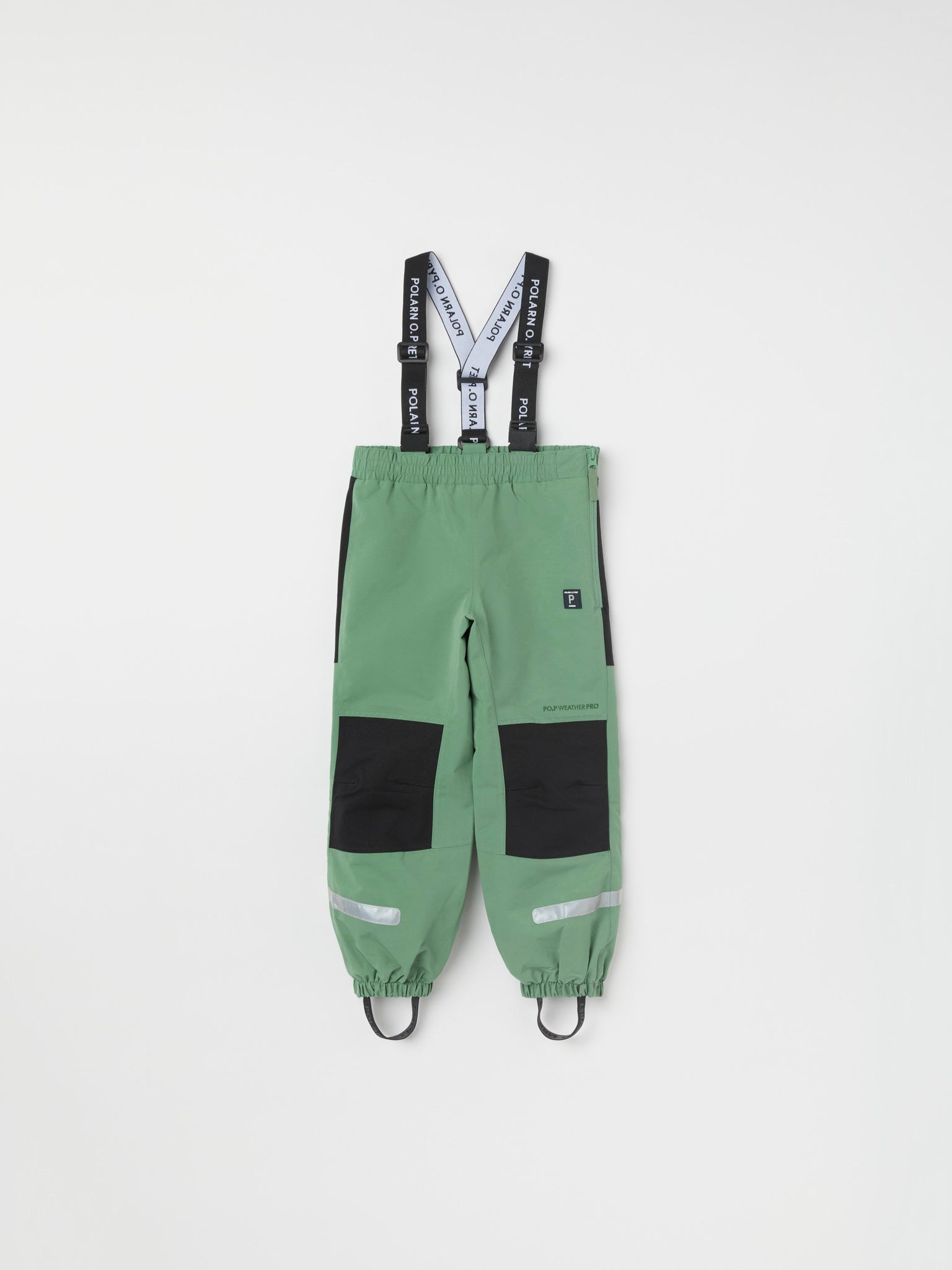 Green Waterproof Kids Shell Trousers from the Polarn O. Pyret kidswear collection. Quality kids clothing made to last.