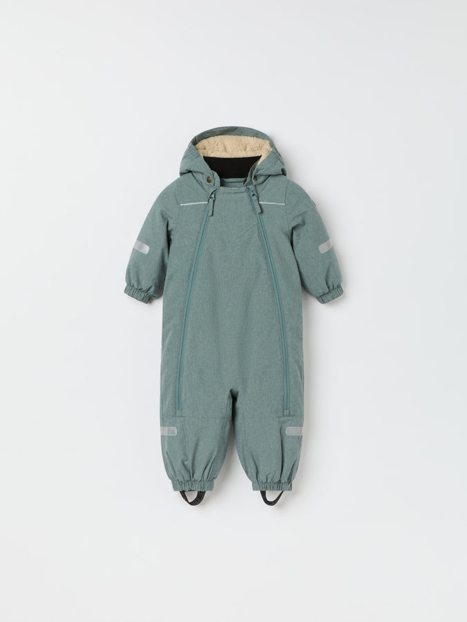 Grey Padded Baby Pramsuit from the Polarn O. Pyret kidswear collection. Made using ethically sourced materials.