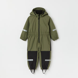 Green Recycled Kids Puddle Suit from the Polarn O. Pyret kidswear collection. Made using ethically sourced materials.