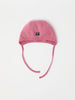 Pink Merino Wool Baby Helmet Hat from the Polarn O. Pyret kidswear collection. The best ethical kids outerwear.