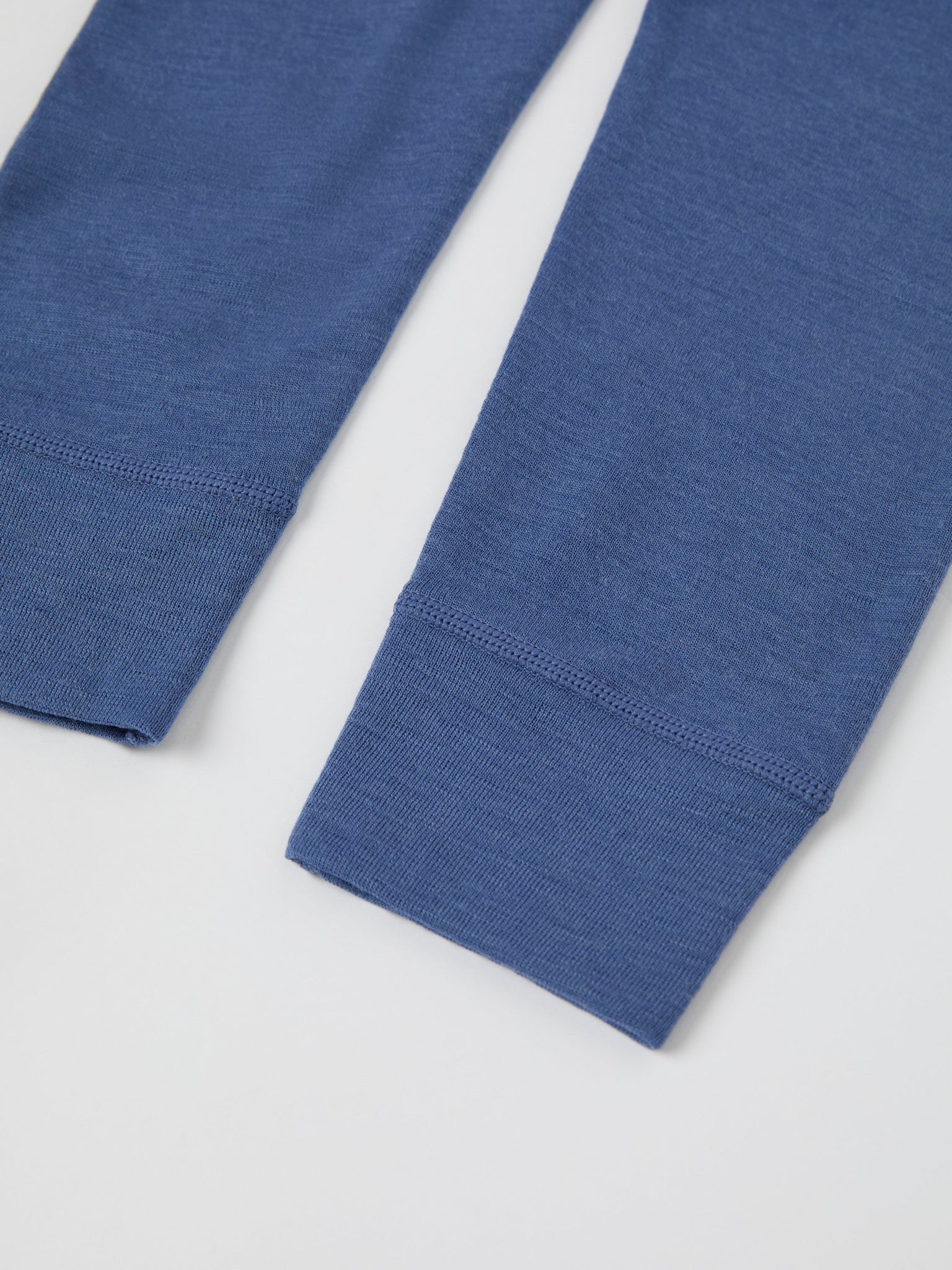 Blue Thermal Merino Kids Leggings from the Polarn O. Pyret kidswear collection. The best ethical kids outerwear.