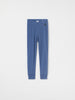 Blue Thermal Merino Kids Leggings from the Polarn O. Pyret kidswear collection. The best ethical kids outerwear.