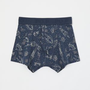 Space Print Boys Boxers from the Polarn O. Pyret kidswear collection. Nordic kids clothes made from sustainable sources.