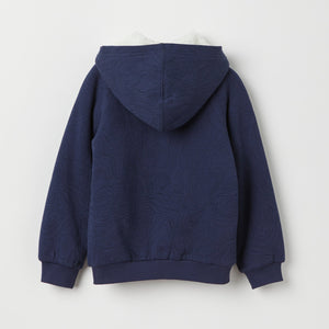 Navy Fleece Lined Kids Hoodie from the Polarn O. Pyret kidswear collection. Clothes made using sustainably sourced materials.