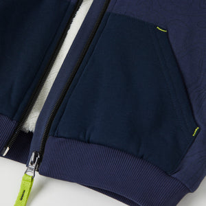 Navy Fleece Lined Kids Hoodie from the Polarn O. Pyret kidswear collection. Clothes made using sustainably sourced materials.