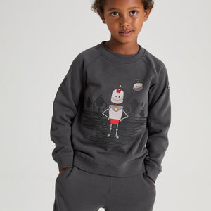 Robot Motif Kids Sweatshirt 5-6y / 116