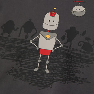 Robot Motif Kids Sweatshirt from the Polarn O. Pyret kidswear collection. Nordic kids clothes made from sustainable sources.