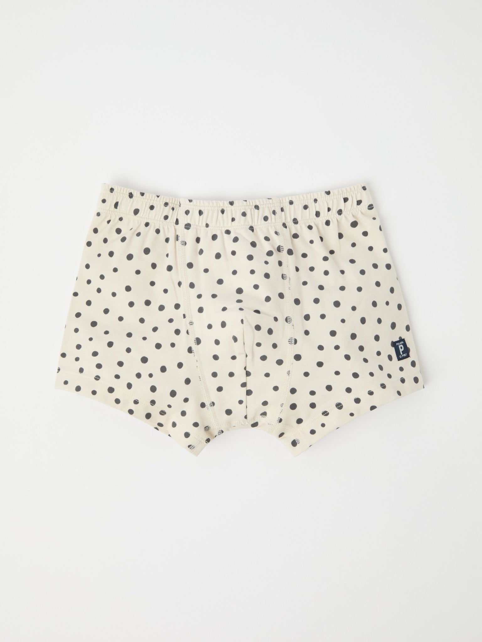 Polka Dot Print Boys Cotton Boxers from the Polarn O. Pyret kidswear collection. The best ethical kids clothes