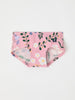 Floral Print Organic Girls Hipster Briefs from the Polarn O. Pyret kidswear collection. Ethically produced kids clothing.