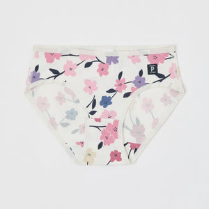 Floral Print Organic Girls Briefs from the Polarn O. Pyret kidswear collection. The best ethical kids clothes