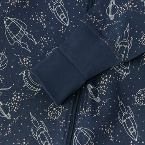 Space Print Baby Sleepsuit from the Polarn O. Pyret baby collection. Ethically produced kids clothing.