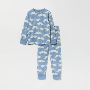 Mustache Print Kids Pyjamas from the Polarn O. Pyret kidswear collection. Clothes made using sustainably sourced materials.