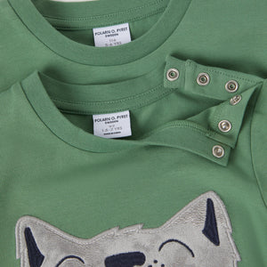 Wolf Print Cotton Kids Top from the Polarn O. Pyret kidswear collection. Ethically produced kids clothing.