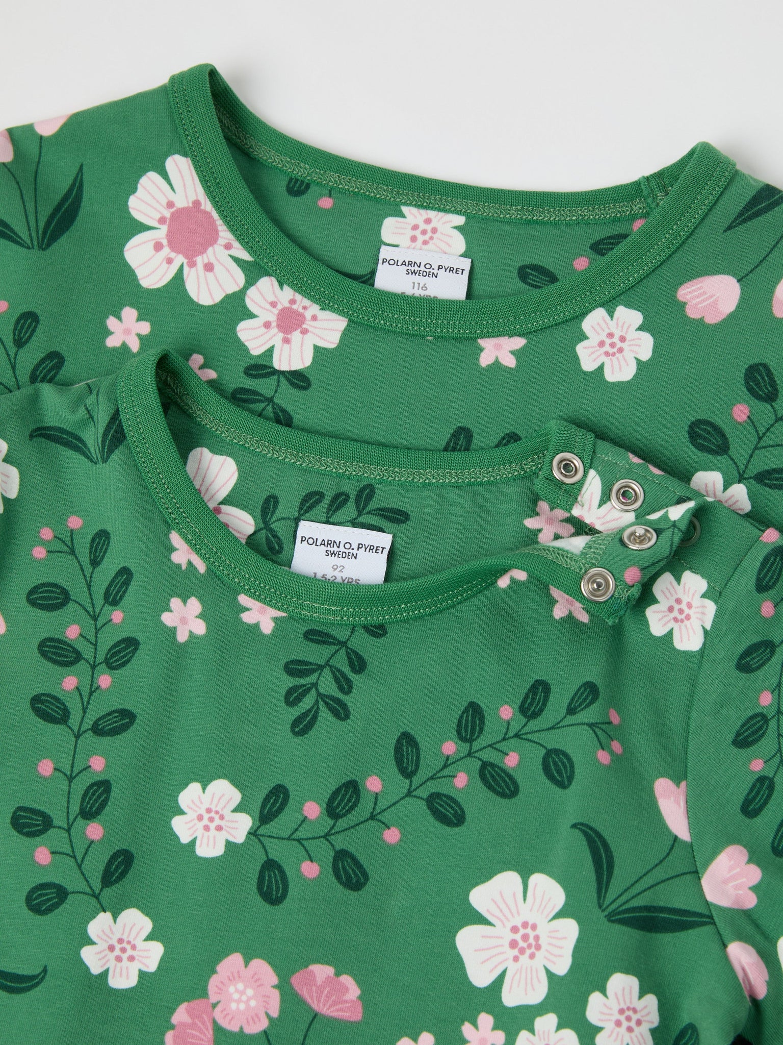 Floral Print Kids Top from the Polarn O. Pyret kidswear collection. Clothes made using sustainably sourced materials.