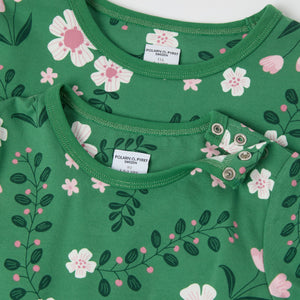 Floral Print Kids Top from the Polarn O. Pyret kidswear collection. Clothes made using sustainably sourced materials.