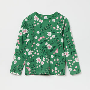 Floral Print Kids Top from the Polarn O. Pyret kidswear collection. Clothes made using sustainably sourced materials.