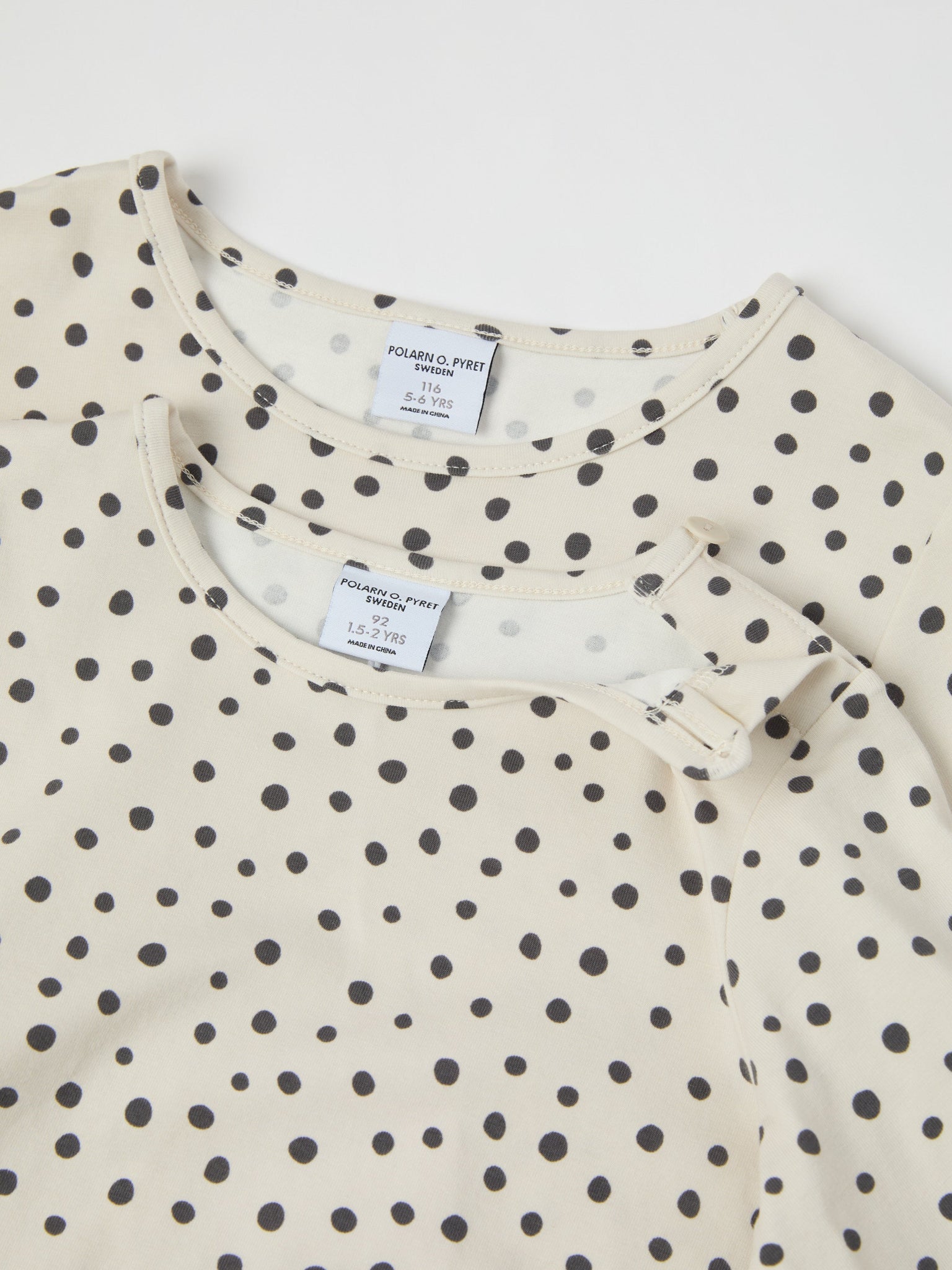 Polka Dot Kids Top with Fox Pockets from the Polarn O. Pyret kidswear collection. The best ethical kids clothes