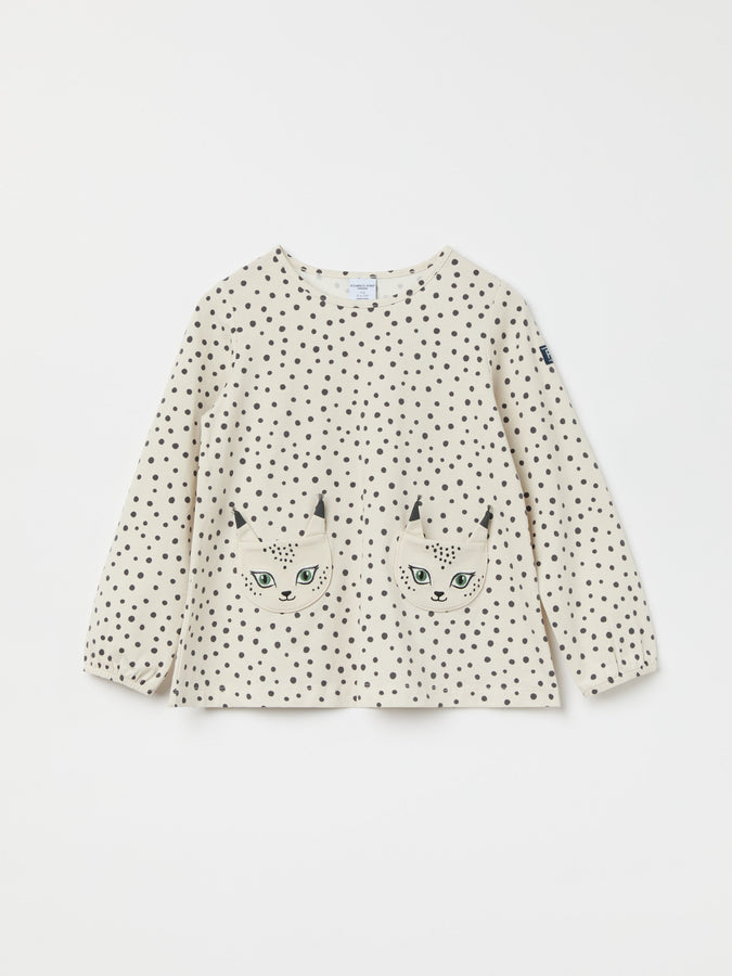 Polka Dot Kids Top with Fox Pockets from the Polarn O. Pyret kidswear collection. The best ethical kids clothes