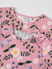 Pink Floral Print Kids Top from the Polarn O. Pyret kidswear collection. Nordic kids clothes made from sustainable sources.