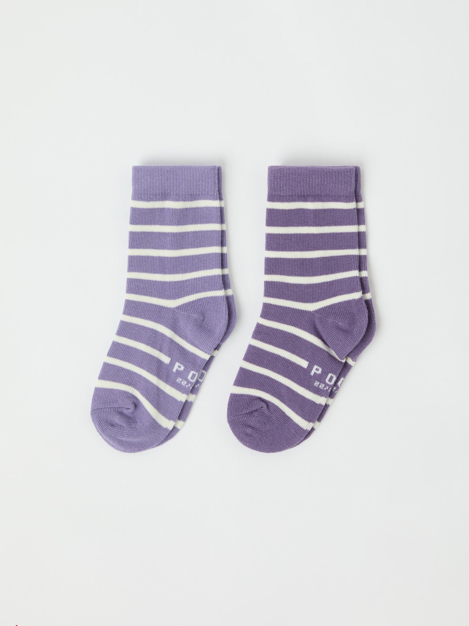 Two Pack Purple Striped Kids Socks from the Polarn O. Pyret kidswear collection. The best ethical kids clothes