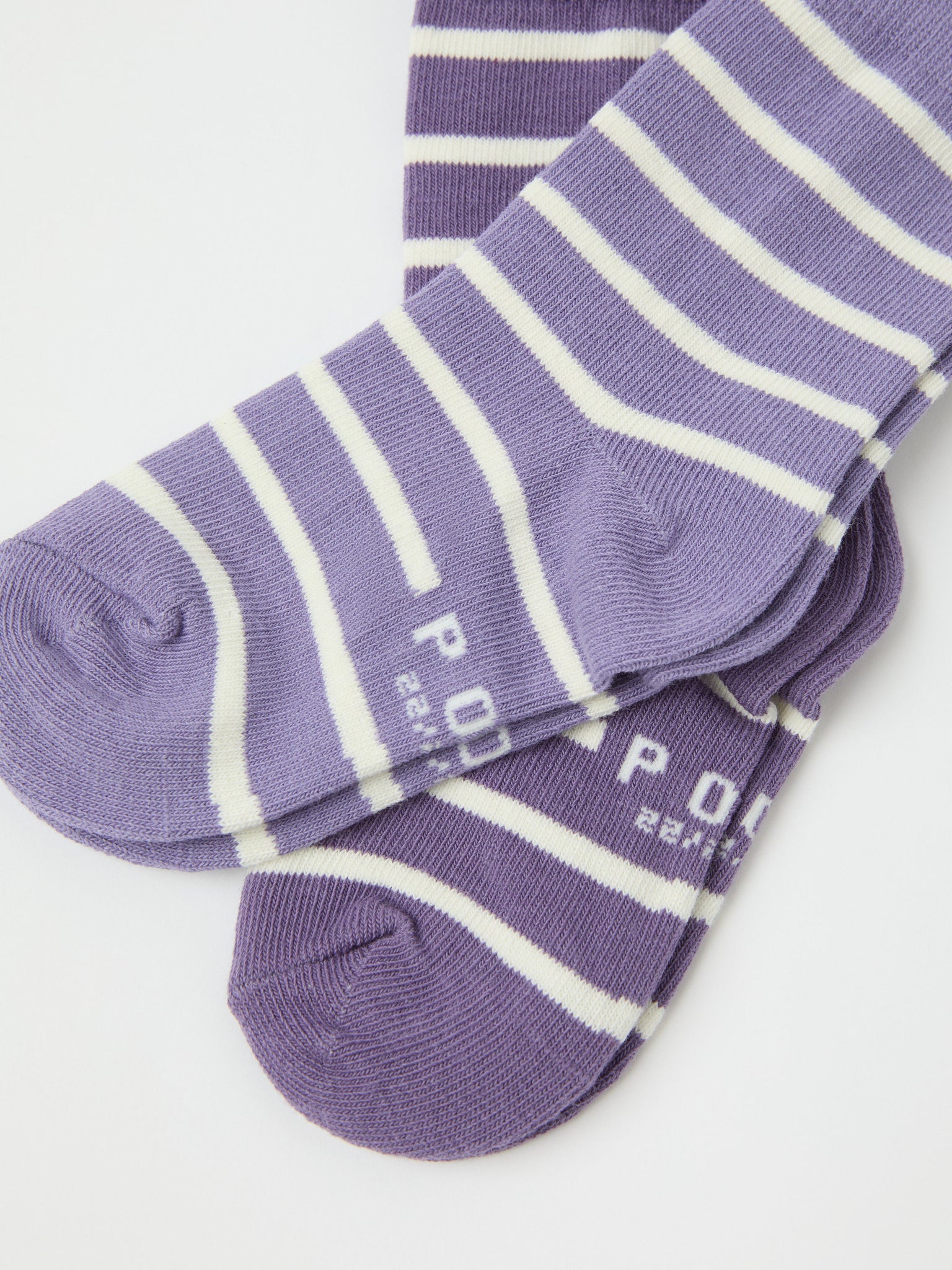 Two Pack Purple Striped Kids Socks from the Polarn O. Pyret kidswear collection. The best ethical kids clothes