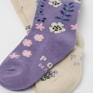 Two Pack Organic Kids Socks from the Polarn O. Pyret kidswear collection. Clothes made using sustainably sourced materials.