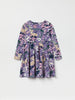 Purple Floral Print Kids Dress from the Polarn O. Pyret kidswear collection. Clothes made using sustainably sourced materials.