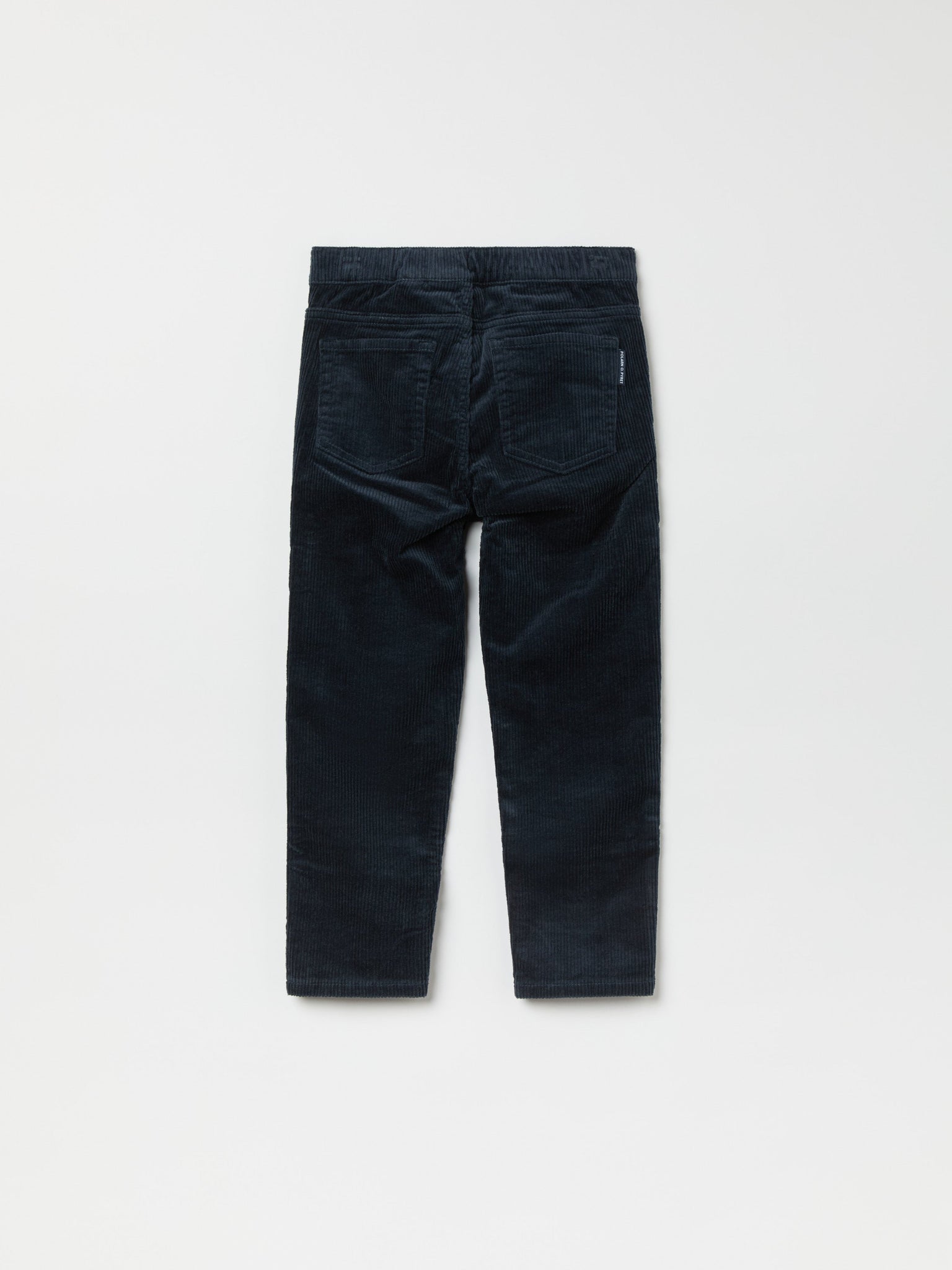 Navy Blue Kids Corduroy Trousers from the Polarn O. Pyret kidswear collection. Ethically produced kids clothing.