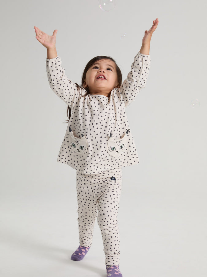 Polka Dot Print Kids Leggings 5-6y / 116