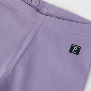 Purple Organic Cotton Kids Leggings from the Polarn O. Pyret kidswear collection. Clothes made using sustainably sourced materials.