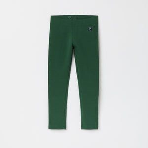 Green Organic Cotton Kids Leggings from the Polarn O. Pyret kidswear collection. The best ethical kids clothes