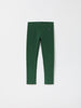 Green Organic Cotton Kids Leggings from the Polarn O. Pyret kidswear collection. The best ethical kids clothes