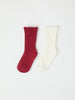 Two Pack Cotton Kids Socks from the Polarn O. Pyret kidswear collection. Nordic kids clothes made from sustainable sources.