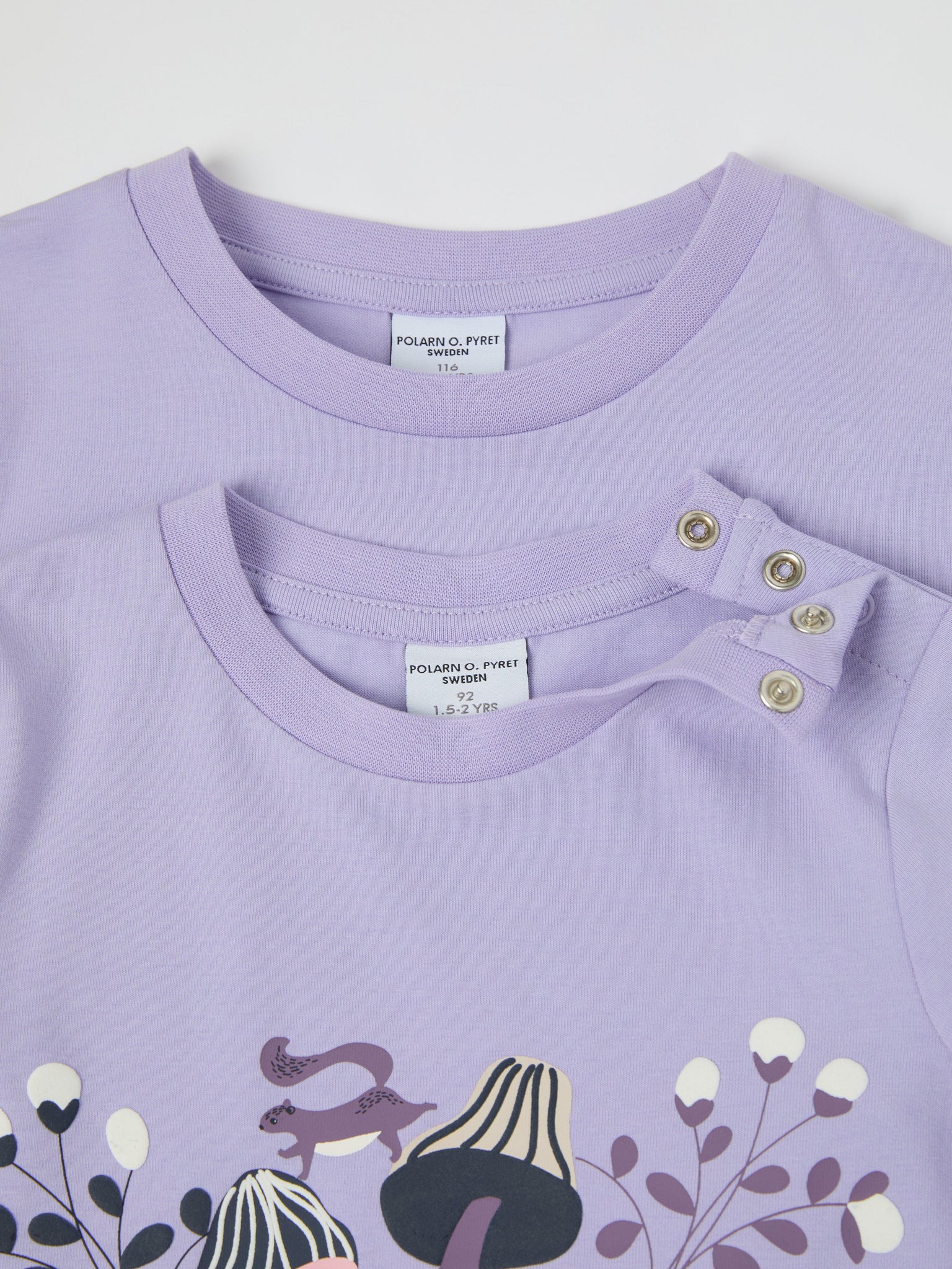 Purple Floral Print Kids Top from the Polarn O. Pyret kidswear collection. Clothes made using sustainably sourced materials.