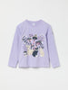 Purple Floral Print Kids Top from the Polarn O. Pyret kidswear collection. Clothes made using sustainably sourced materials.