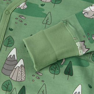 Mountain Fox Print Wraparound Babygrow from the Polarn O. Pyret baby collection. The best ethical kids clothes