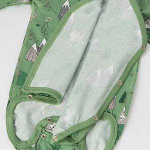 Mountain Fox Print Wraparound Babygrow from the Polarn O. Pyret baby collection. The best ethical kids clothes