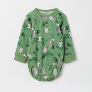 Mountain Fox Print Babygrow from the Polarn O. Pyret baby collection. Nordic kids clothes made from sustainable sources.