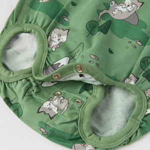 Mountain Fox Print Babygrow from the Polarn O. Pyret baby collection. Nordic kids clothes made from sustainable sources.