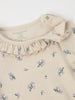 Ribbed Floral Print Organic Babygrow from the Polarn O. Pyret baby collection. Nordic kids clothes made from sustainable sources.