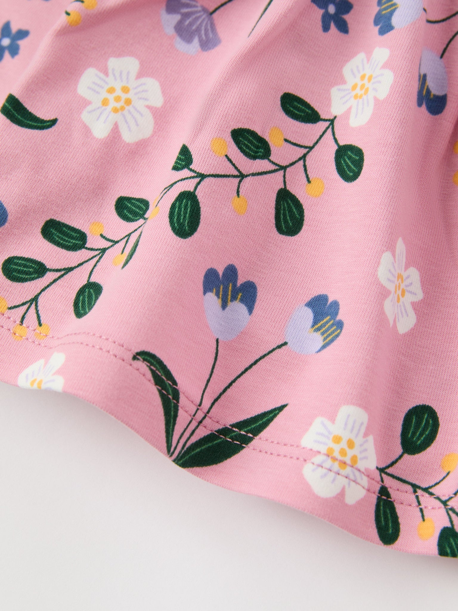 Floral Print Organic Cotton Baby Dress from the Polarn O. Pyret baby collection. Nordic kids clothes made from sustainable sources.